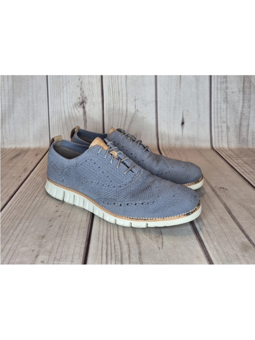 Cole Haan Men's Size 11M Zerogrand Stitchlite Oxford Shoes Knit Gray